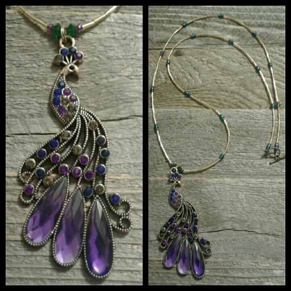 Gorgeous Peacock Necklace ~ Handmade - Picture 1 of 4