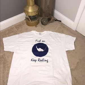 Fishing T-Shirt; 100% Cotton; (no design on back)