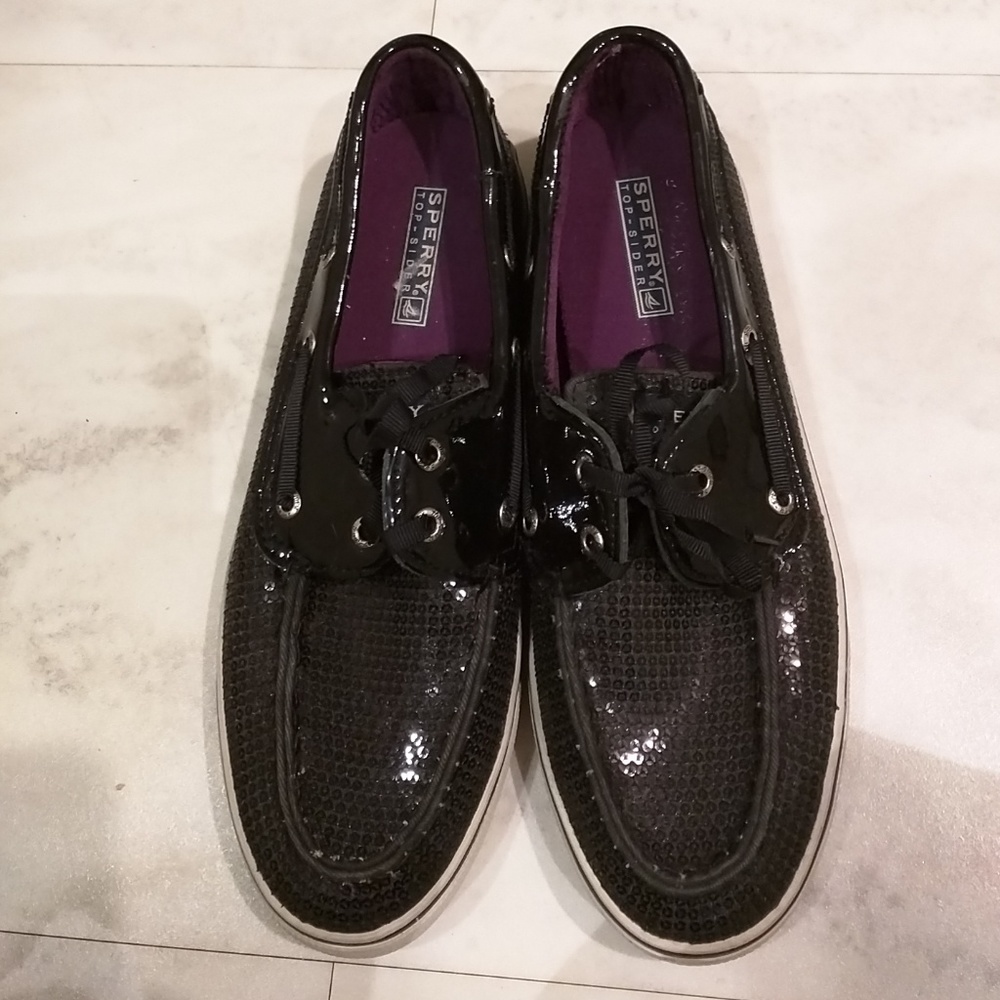 Women's SPERRYS Black Sequin