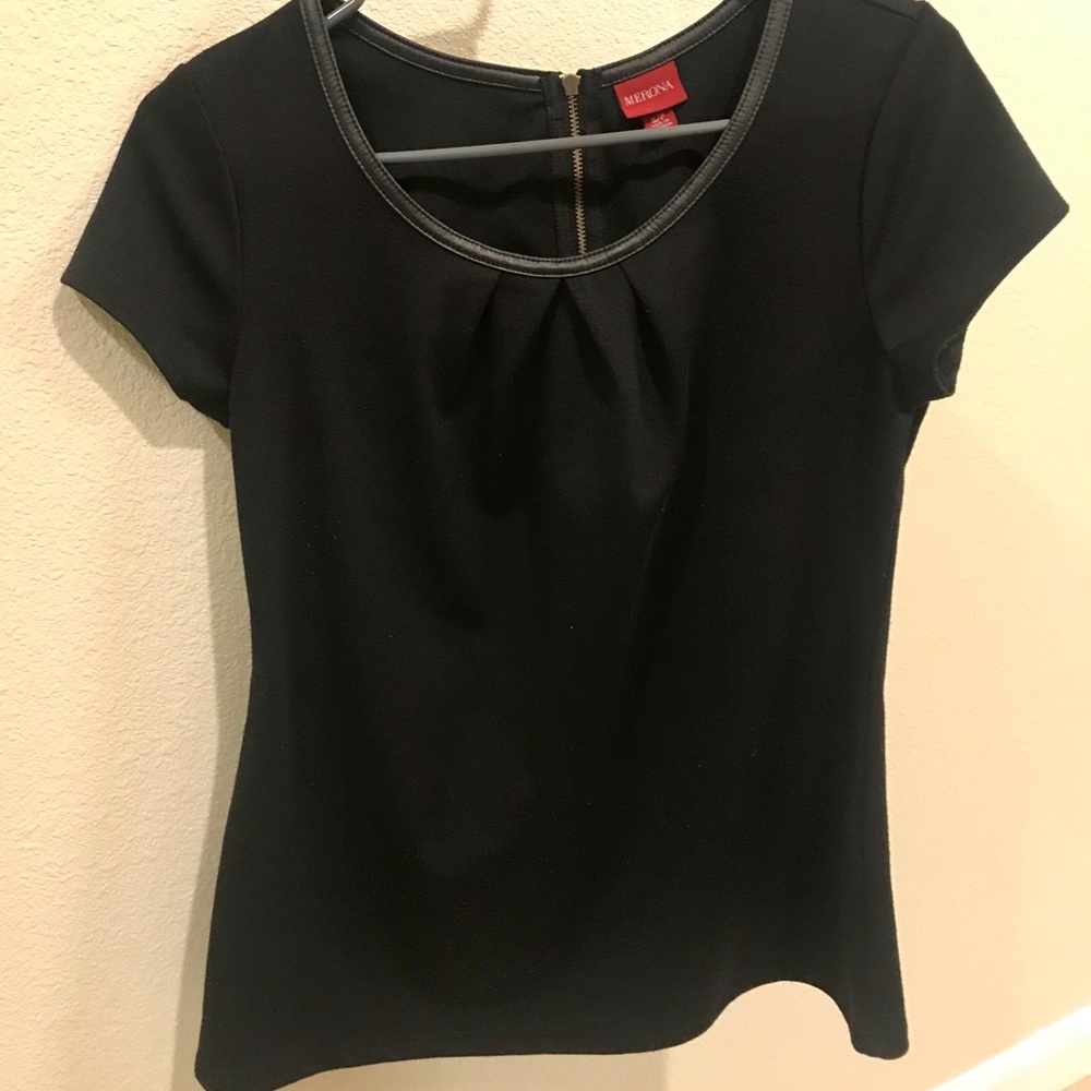 MERONA Black Thick Fabric Zipper Shirt 🖤