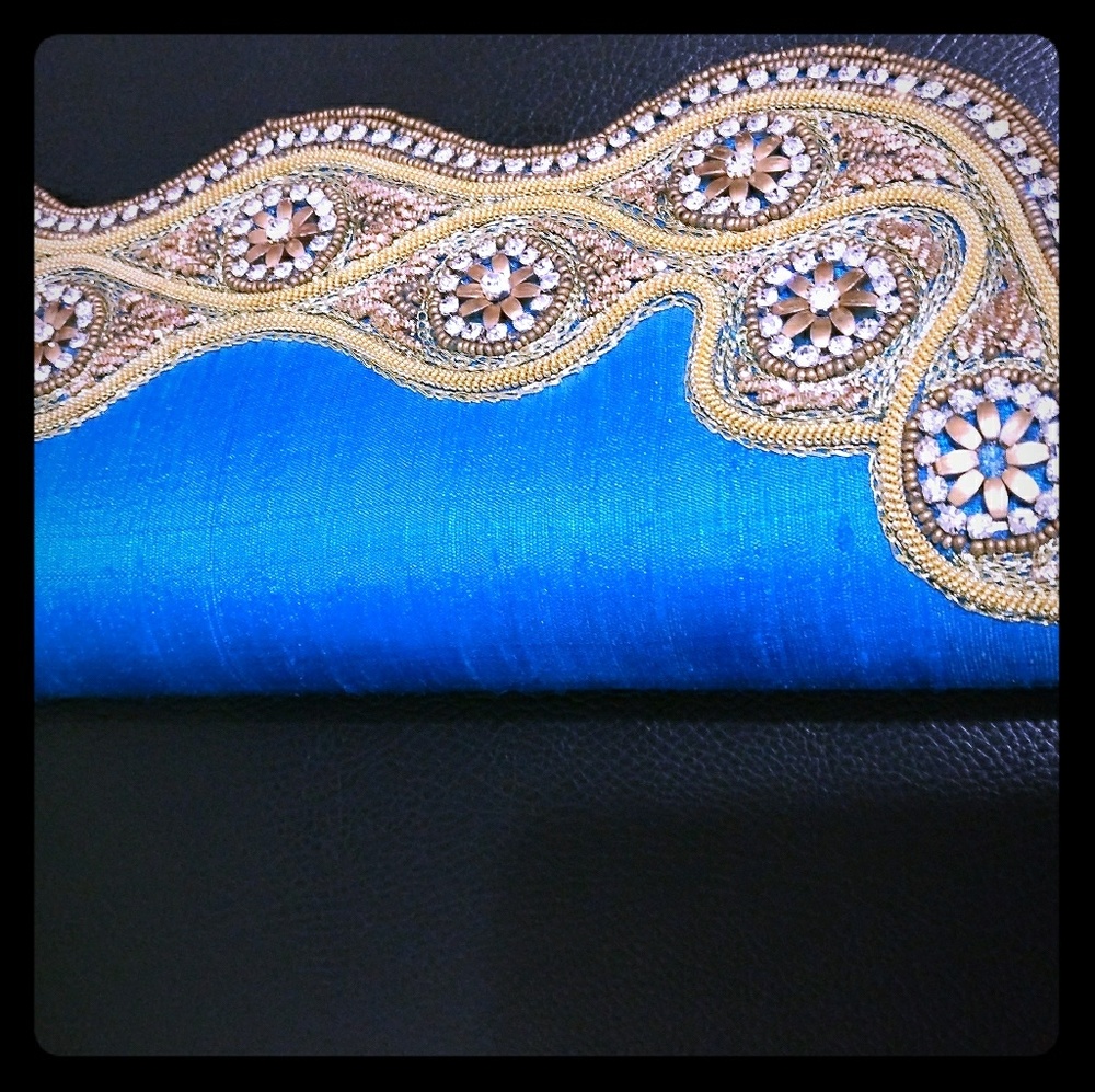 Blue indian purse