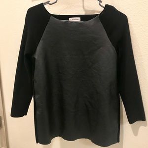 Calvin Klein Faux Leather Shirt