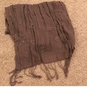 Brown Linen Scarf