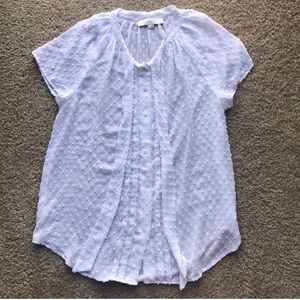 Cap sleeve white top with Bow Tie. Cutest details.