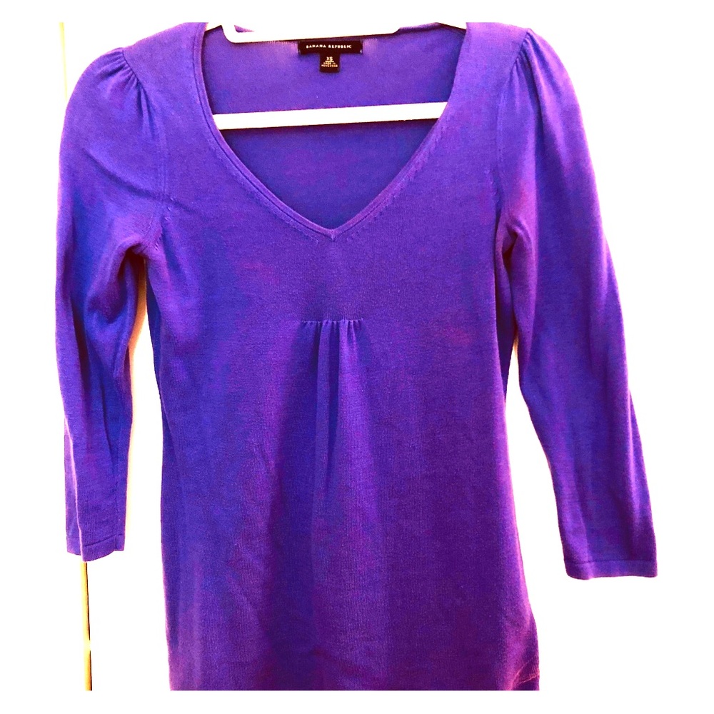 Banana Republic XS 3/4 Sleeve Cotton Sweater