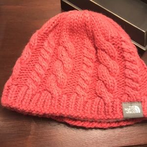 North Face women’s fuzzy cable beanie