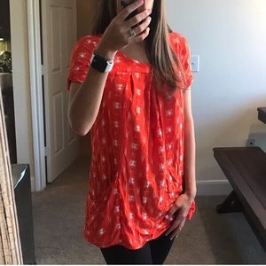 ANTHRO tunic. White and Orange