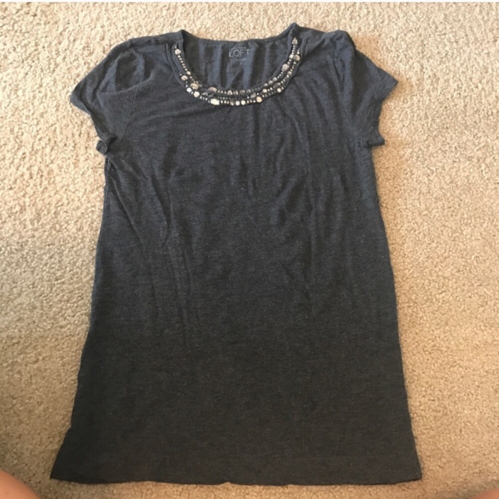 LOFT top with rhinestone details