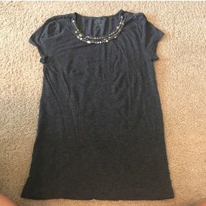 LOFT top with rhinestone details
