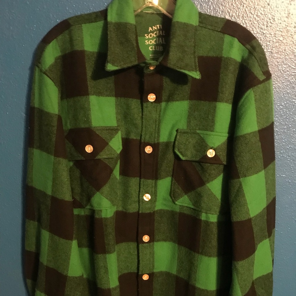 FROG GREEN ANTI SOCIAL SOCIAL CLUB(ASSC) FLANNEL