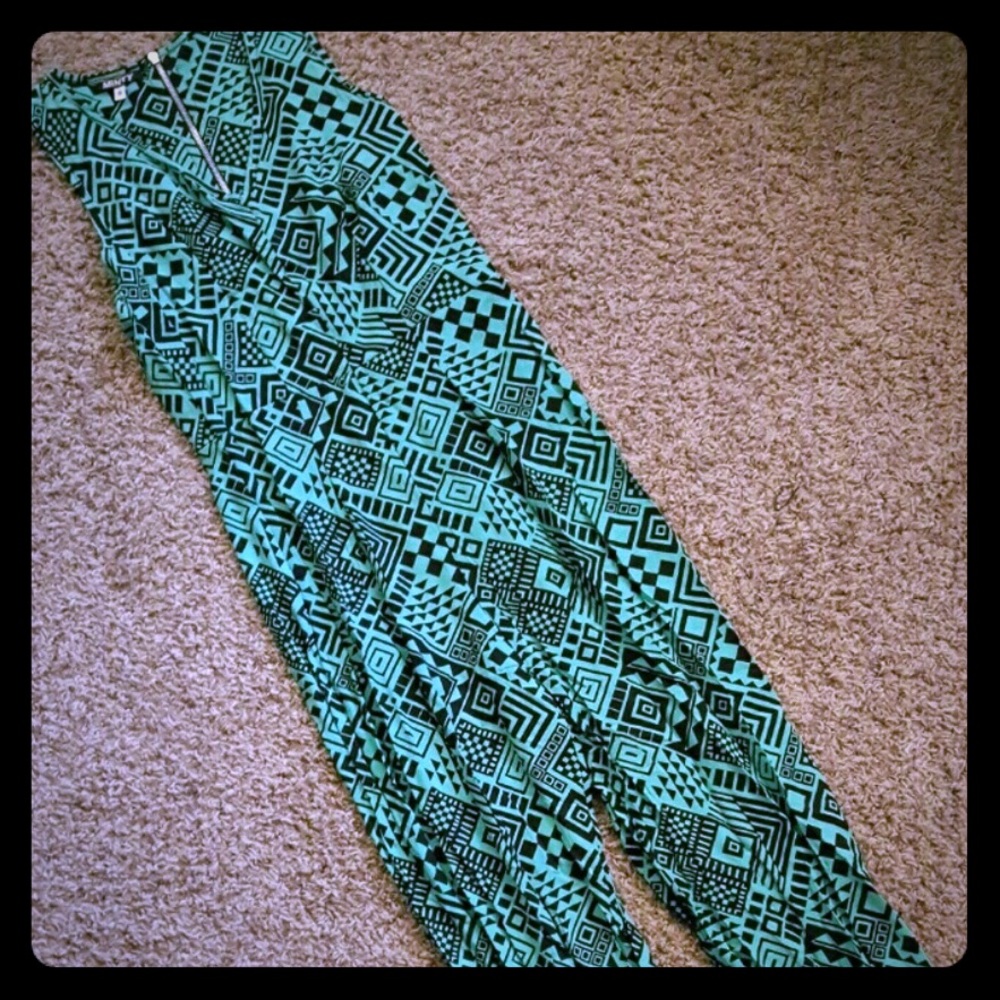 Mint Green/Black Jumpsuit