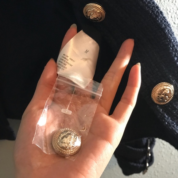 Navy color short coat - Picture 4 of 4