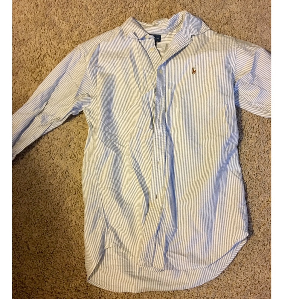 Pinstripe Ralph Lauren Button Up