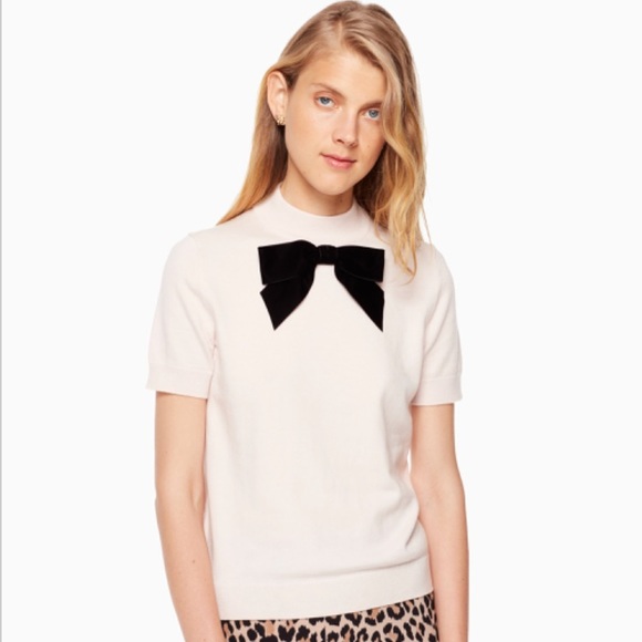 kate spade Sweaters - Kate Spade Velvet Bow Sweater