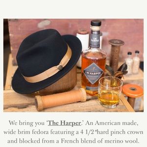 Goorin Bros 100% Wool Fedora Black & Brown