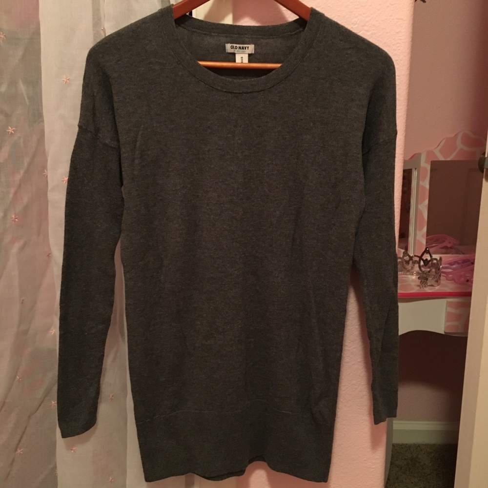 Gray Long Sweater, Dress, Tunic size XS