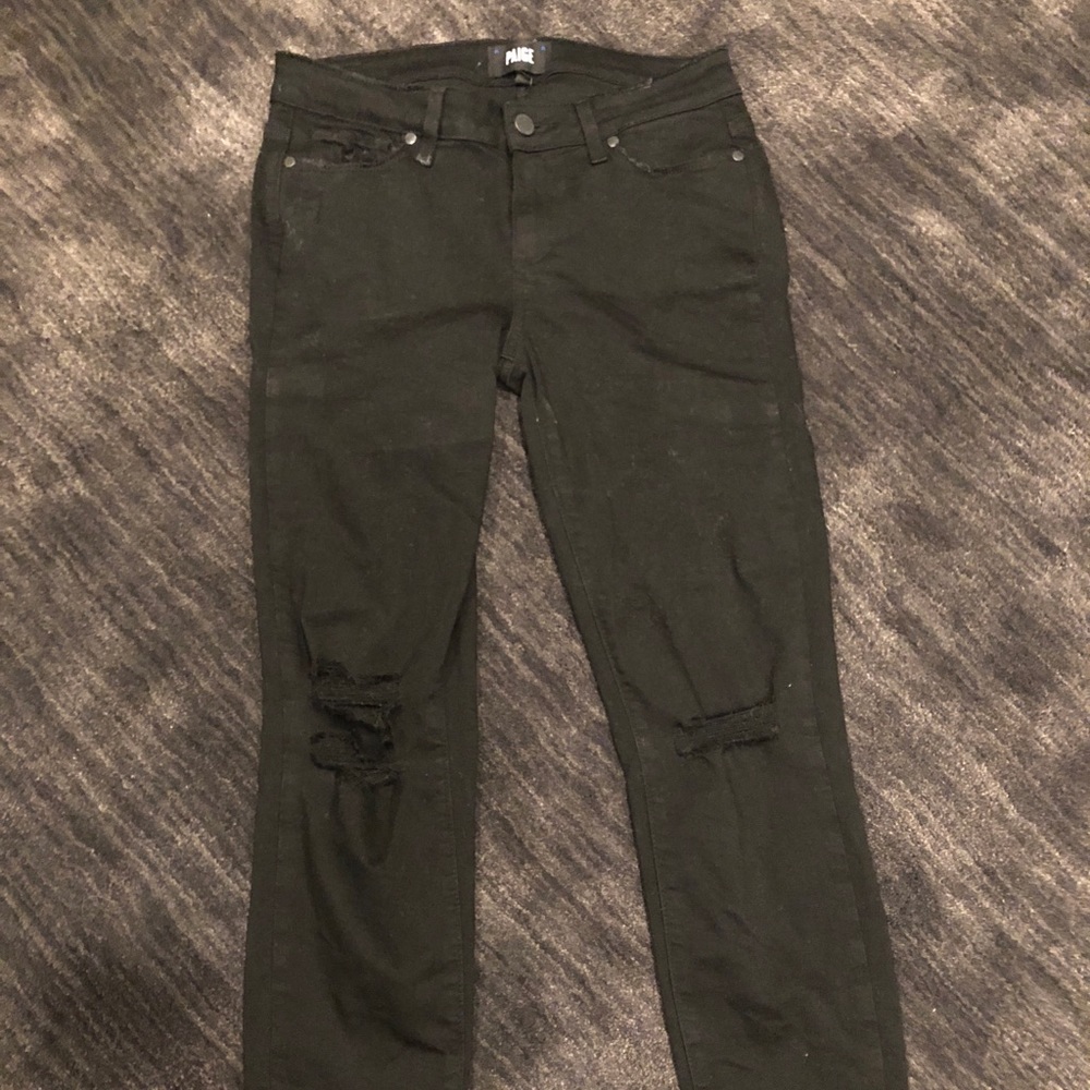 Paige Verdigo ankle black skinny jeans