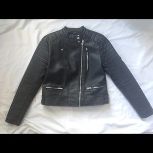 Zara large faux leather jacket