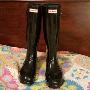 Hunter tall rain boots sz 8