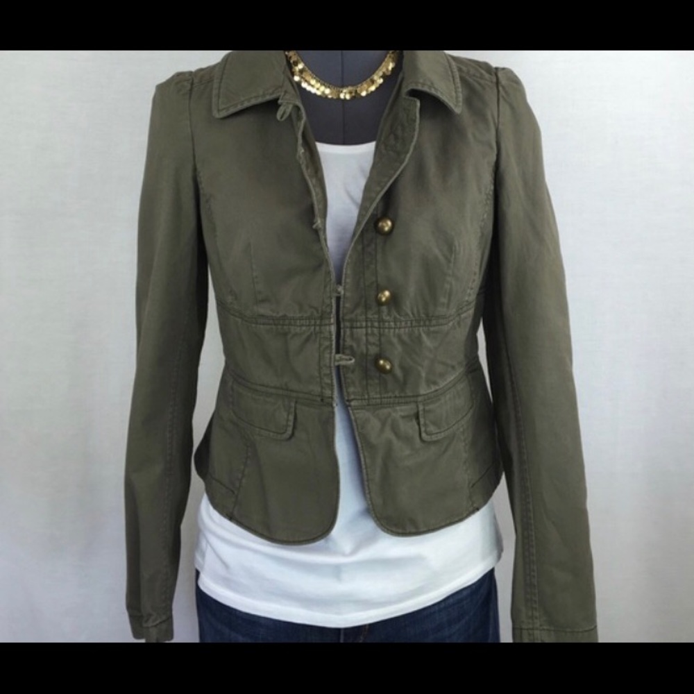 LOFT Olive Green Jacket. Size 6