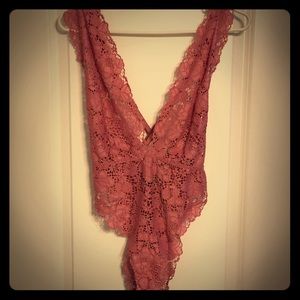 Pink Lace Victoria Secret Onesie