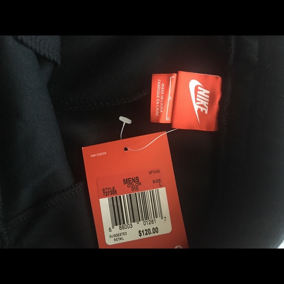 Nike Large Black Tapered Drawstring Sweatpants - Picture 6 of 8