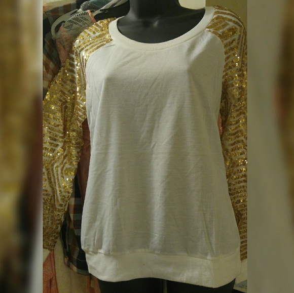 Ivory sequins sweater - Picture 4 of 8