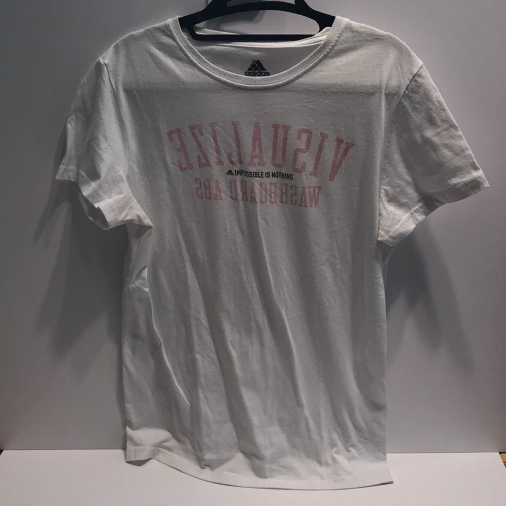 Adidas white short sleeve tee