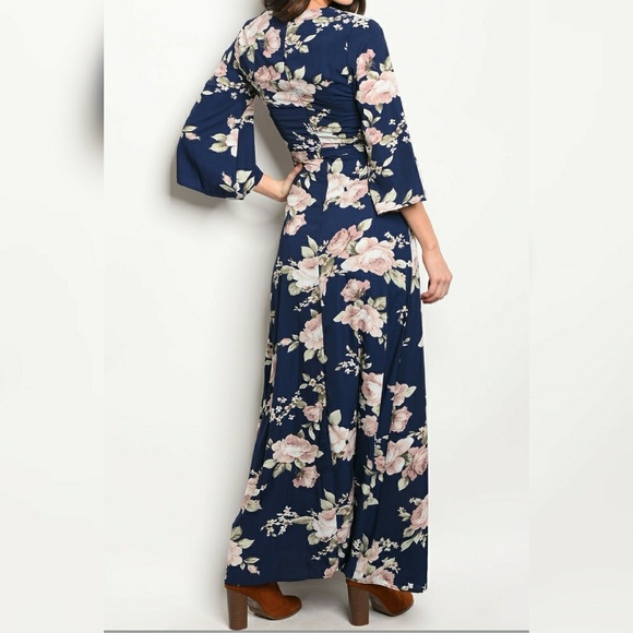Navy floral dress - Picture 2 of 8