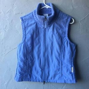 Womens blue columbia zip up vest large