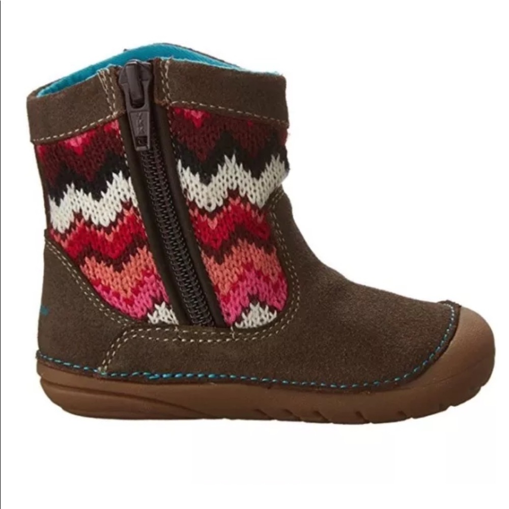 NWT Stride Rite Quinn Baby Boots Brown M or W - Picture 3 of 5