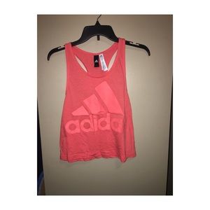 Coral adidas workout tank top