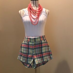 J Crew Madras Shorts.