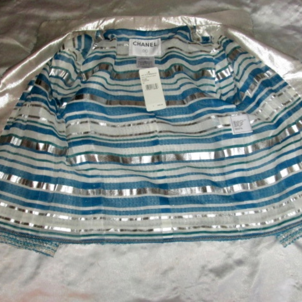 Chanel 3 Piece Suit Jacket Top Skirt NWT 34 XS 0-2 - Picture 7 of 8