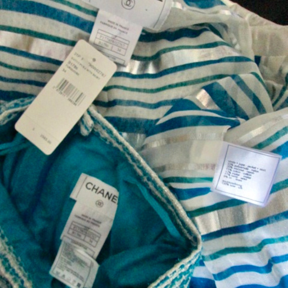 Chanel 3 Piece Suit Jacket Top Skirt NWT 34 XS 0-2 - Picture 8 of 8