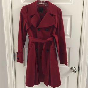 NWOT Red Trench Coat