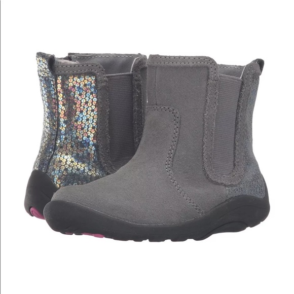 NEW Stride Rite Estefana Baby Boots Toddler Gray - Picture 6 of 6