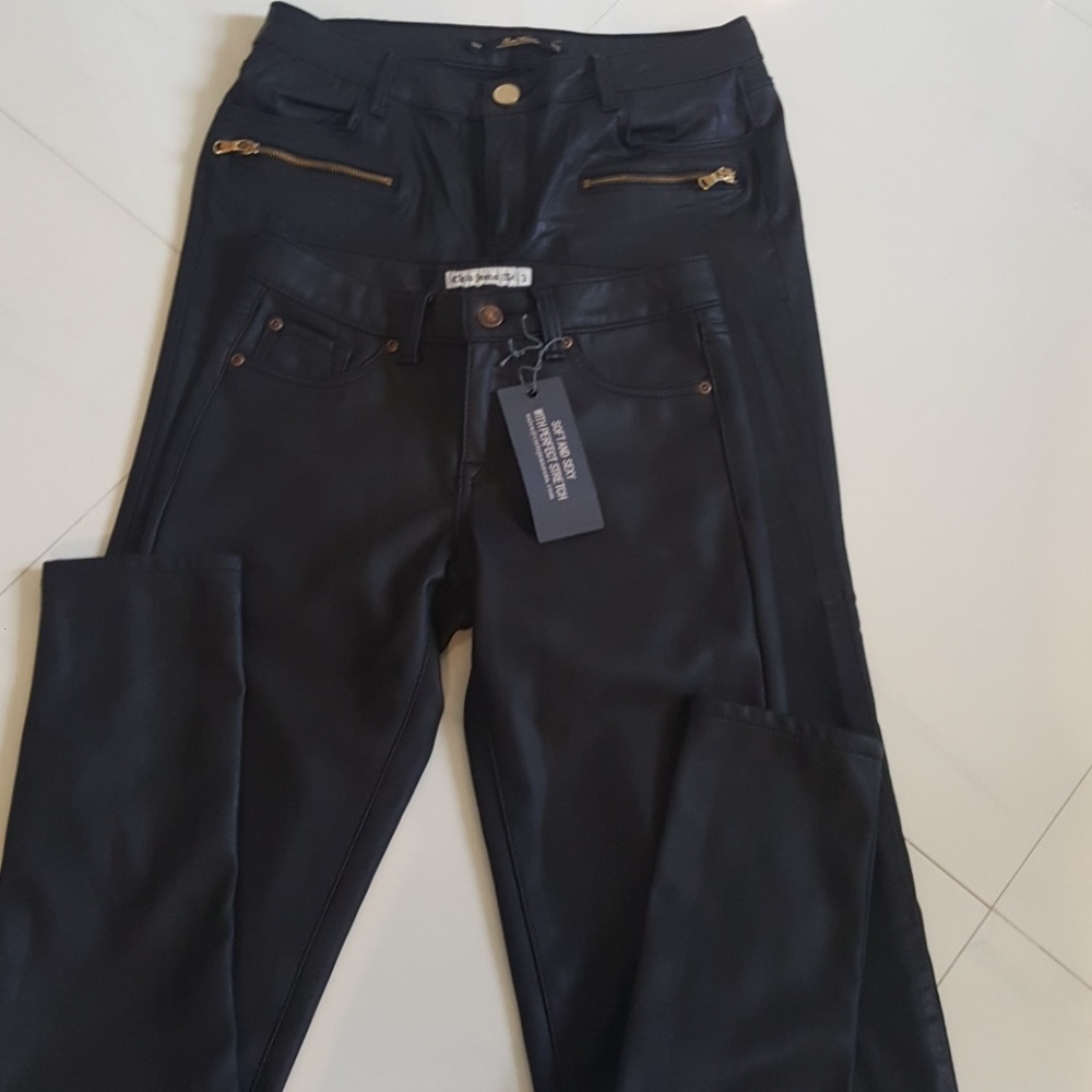 Zara and Cielo leather jeans