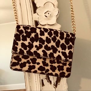 Alice + Olivia leopard crossbody purse /clutch