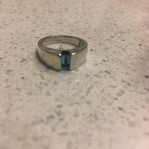 Vintage blue topaz ring.