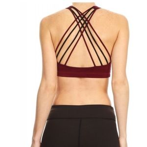 Crisscross straps Padded Sports Bra New With Tag