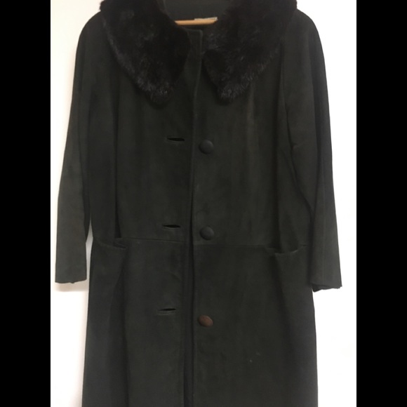 black suede coat