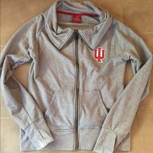 IU hoodie with thumb cutouts