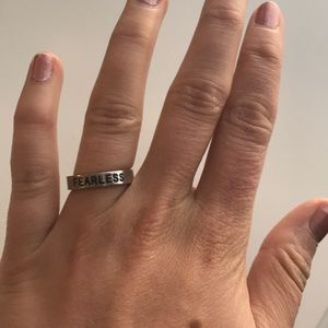 "Fearless" ring, never worn