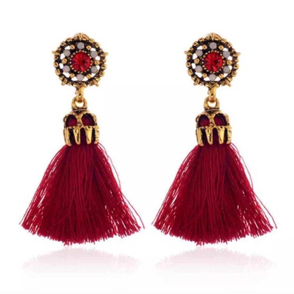 New Red Tassel Earrings