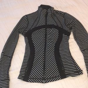 Lulu lemon black and white striped define jacket