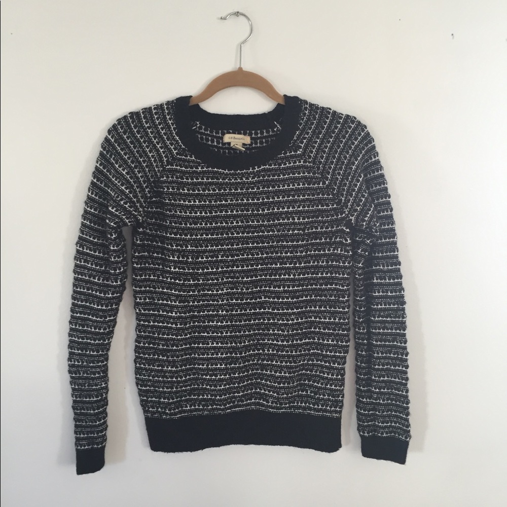 Black And White Knit Sweater