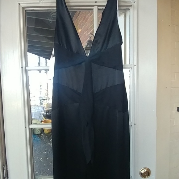 NWT VERA WANG BLACK COLUMN EVENING GOWN - Picture 3 of 3