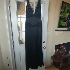 NWT VERA WANG BLACK COLUMN EVENING GOWN
