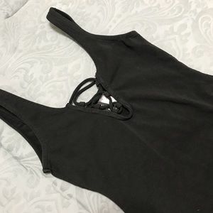 H&M Criss Cross Black Body Suit